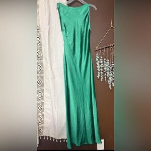 Hello Molly Vibrant Green Backless Dress